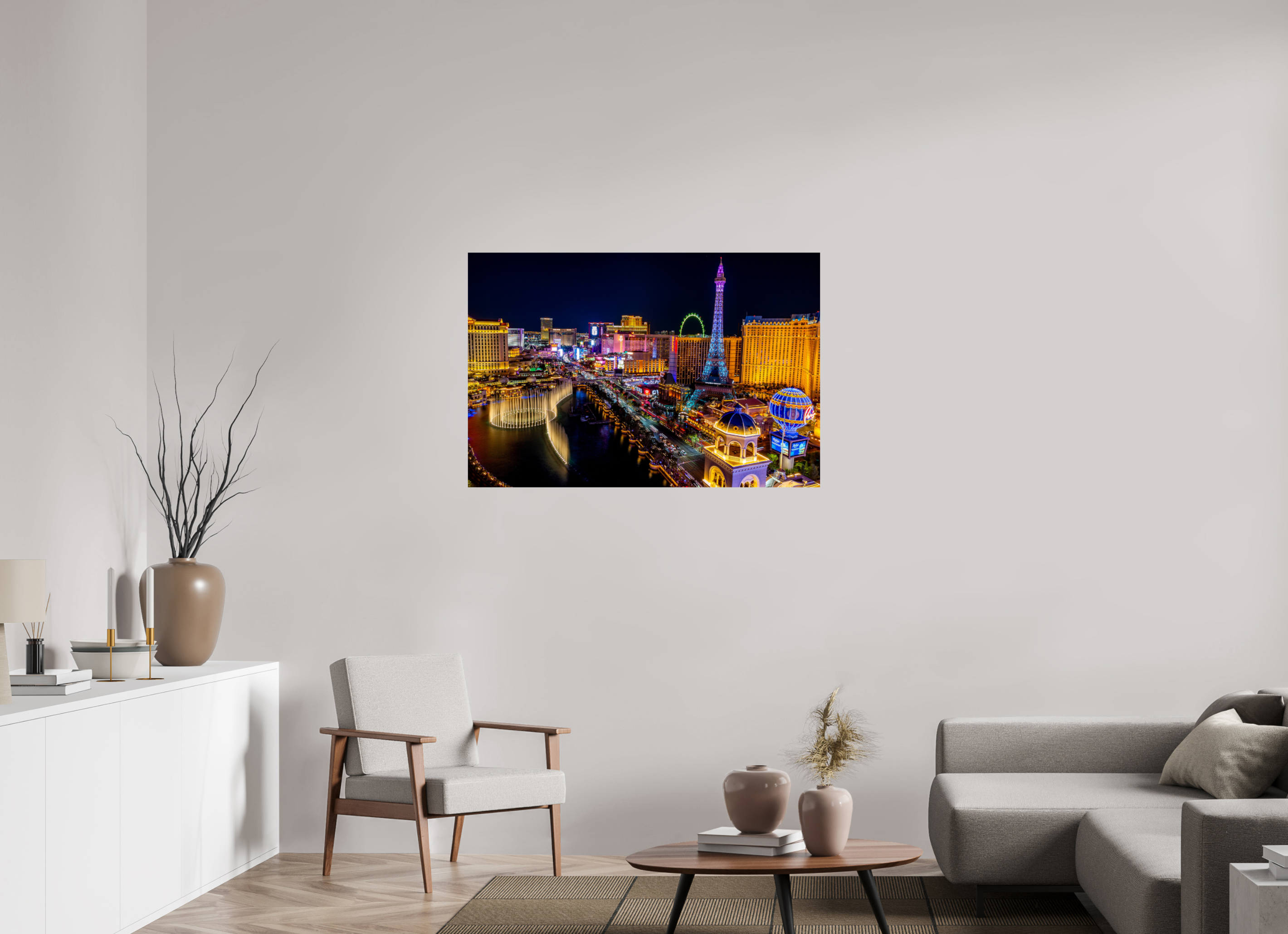 45 x 30″, Photo Print On Fuji Crystal DP II Las Vegas Strip