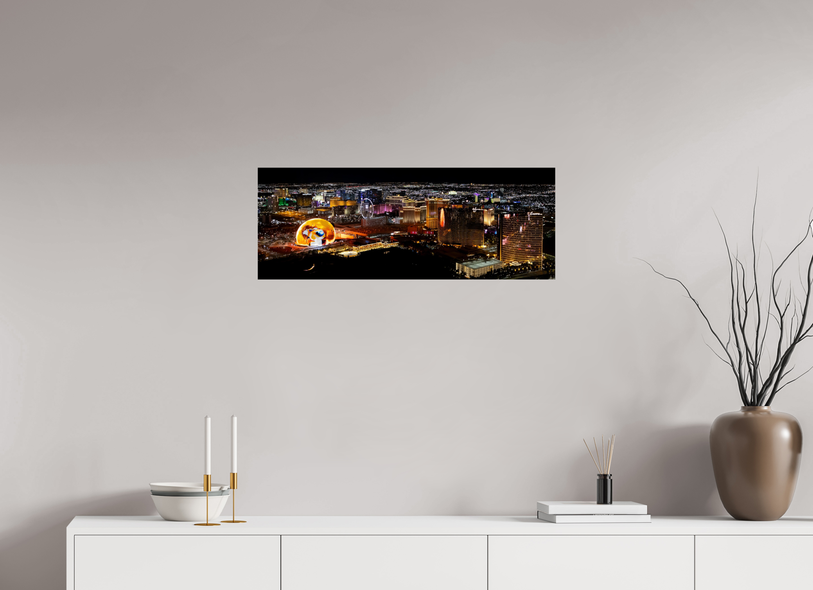 32 x 12″, Photo Print On Fuji Crystal DP II Las Vegas Strip