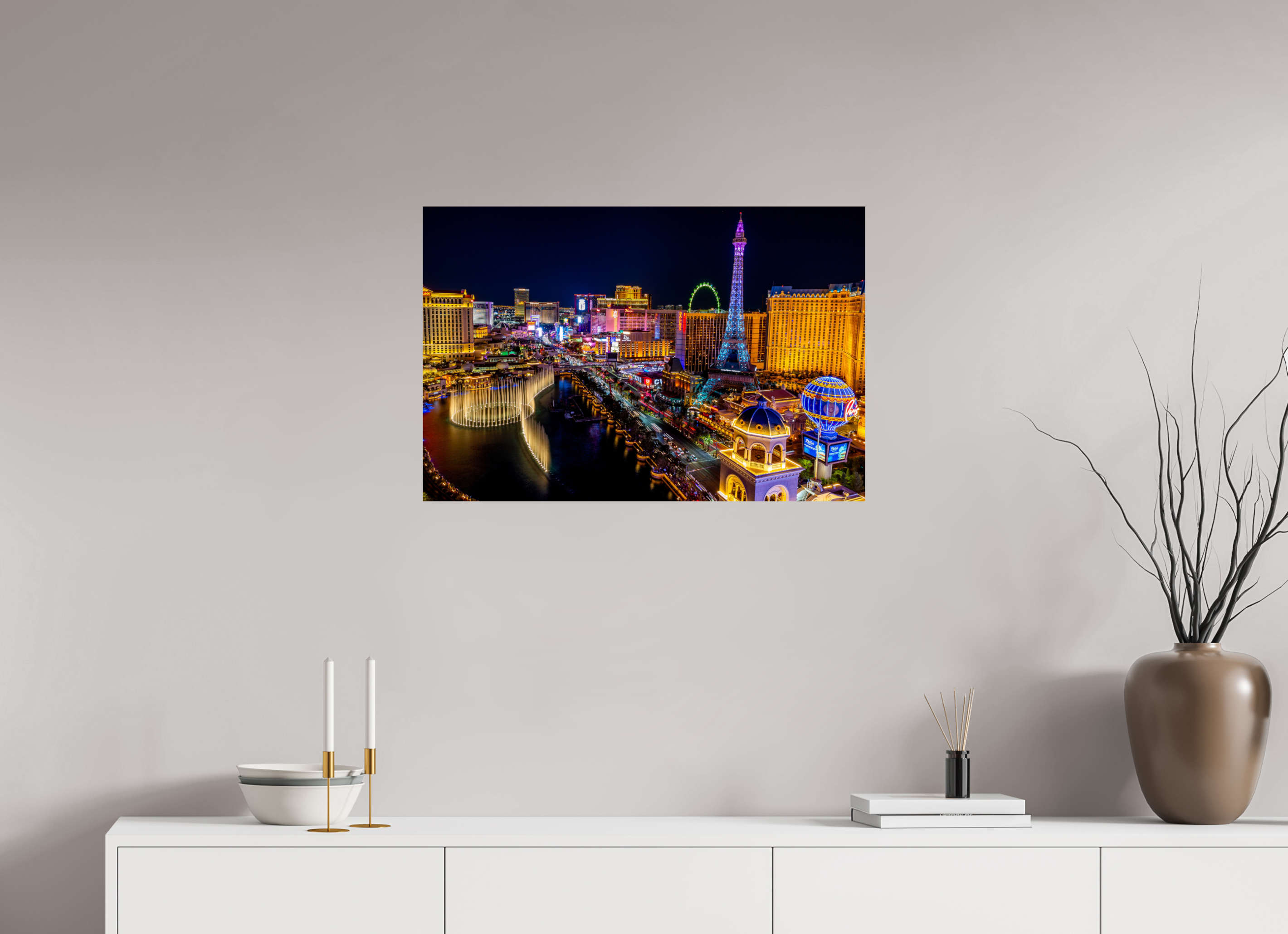 30 x 20″, Photo Print On Fuji Crystal DP II Las Vegas Strip