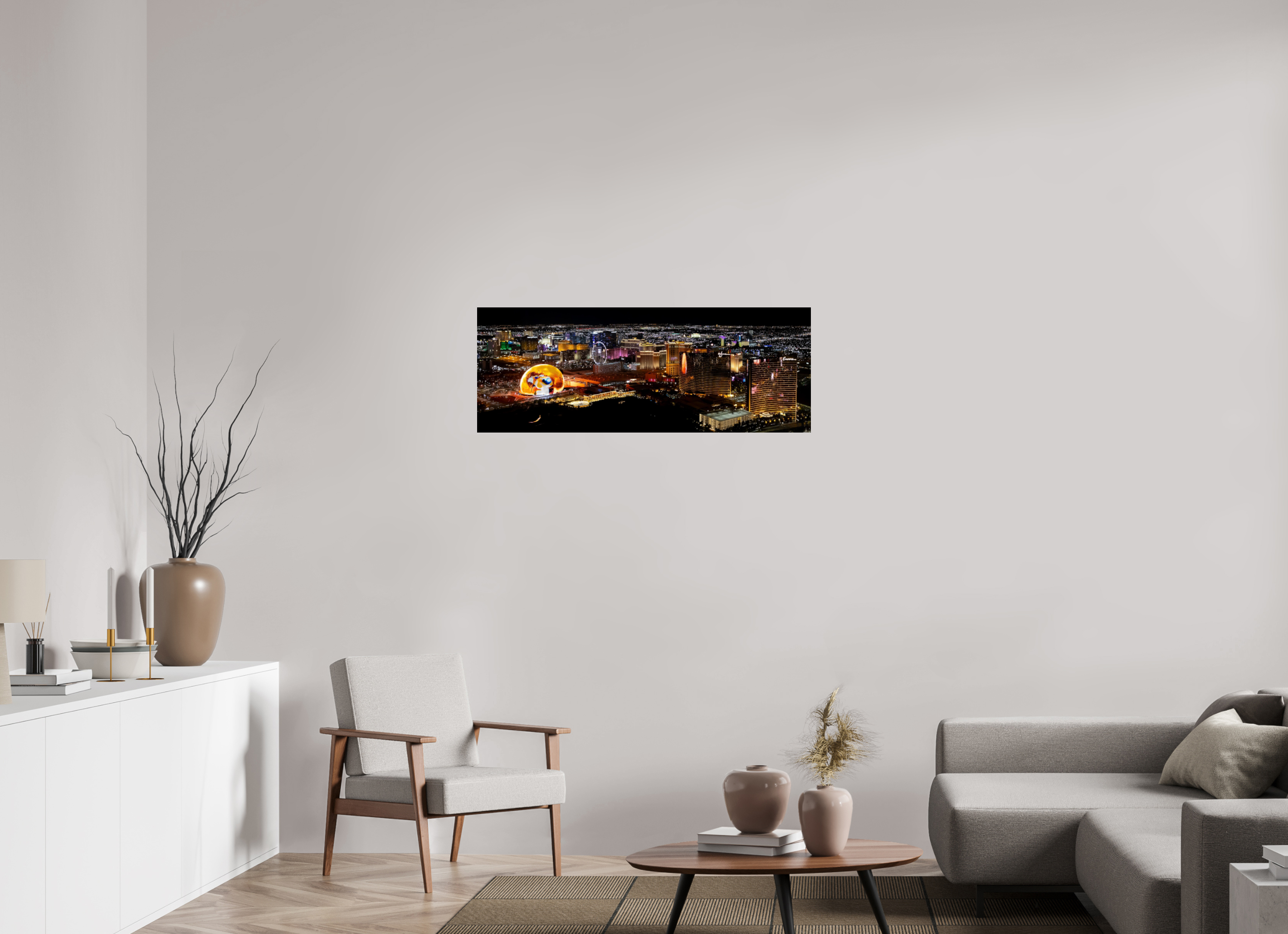 42.6 x 16″, Photo Print On Fuji Crystal DP II Las Vegas Strip