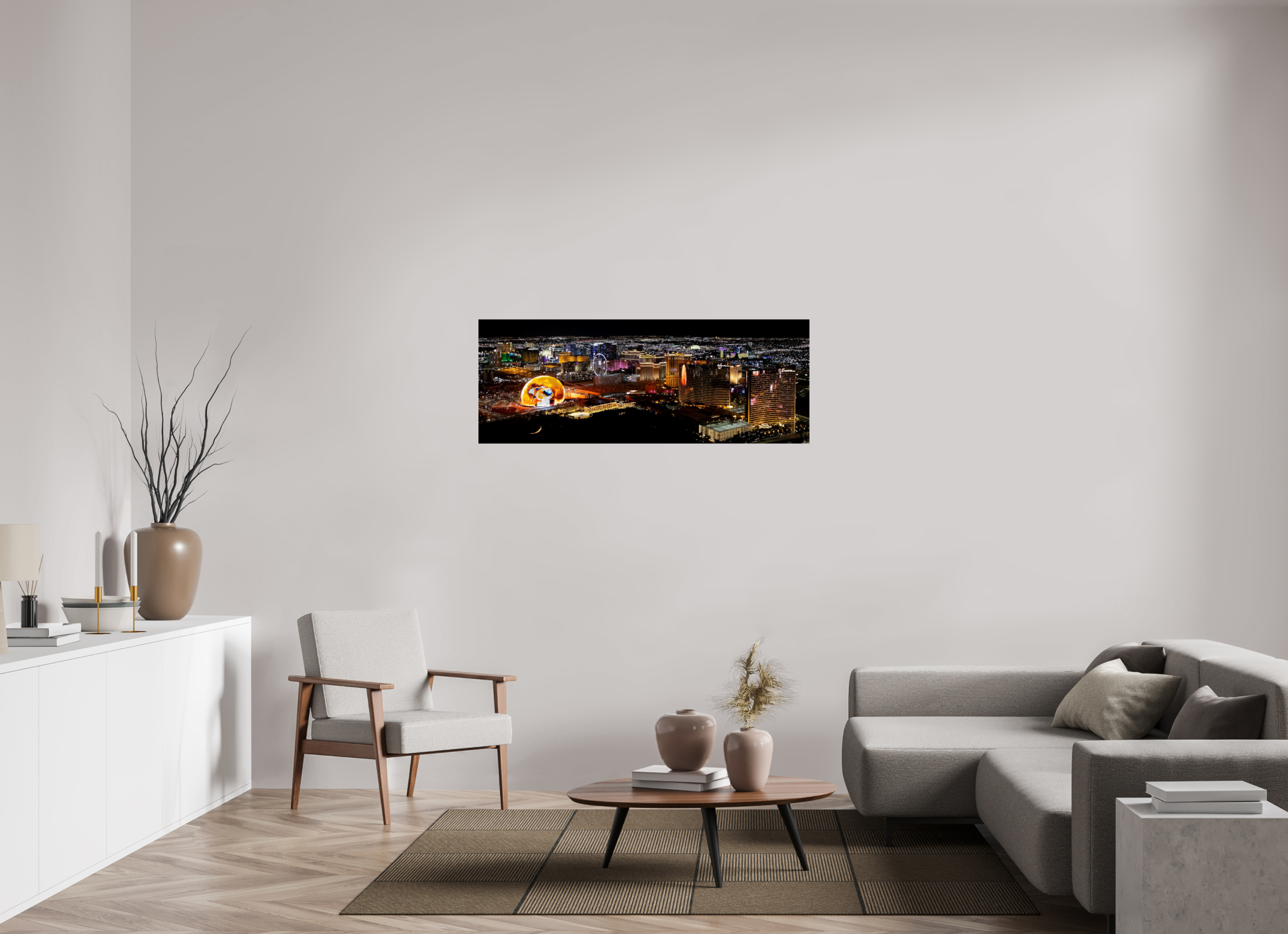 53.3 x 20″, Photo Print On Fuji Crystal DP II Las Vegas Strip