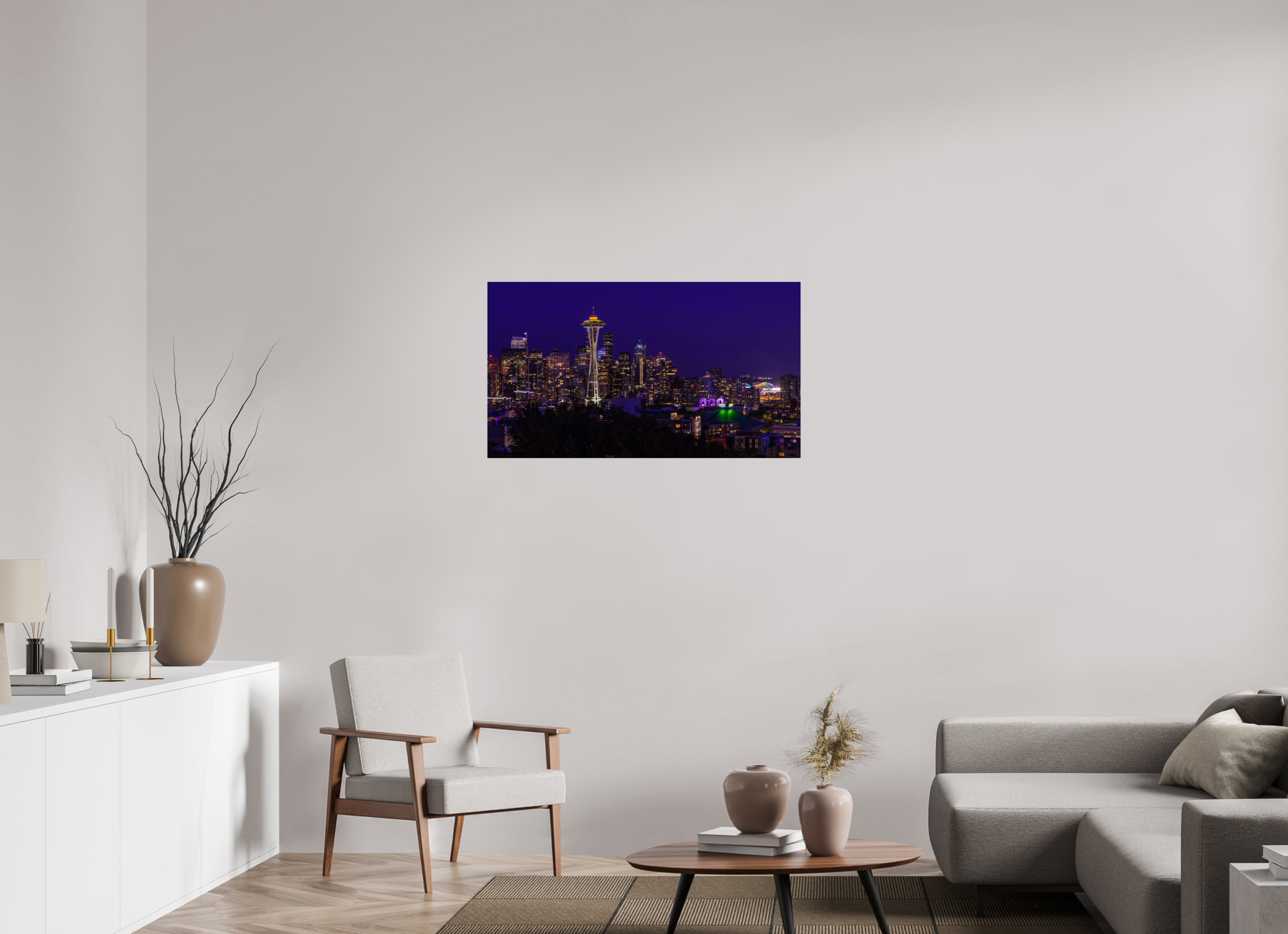 40 x 22.5″, Photo Print On Fuji Crystal DP II Seattle Skyline