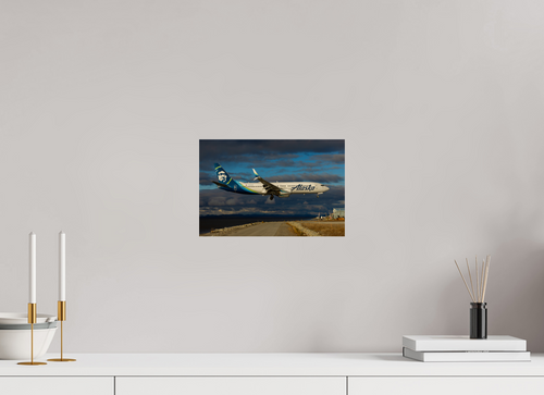 12 x 8″, Photo Print On Fuji Crystal DP II Alaska Airlines Jet